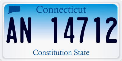 CT license plate AN14712