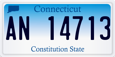 CT license plate AN14713