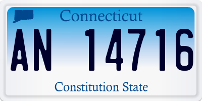CT license plate AN14716