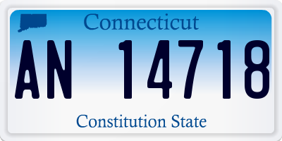 CT license plate AN14718