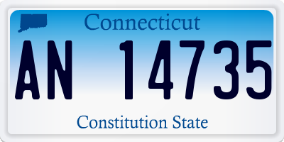 CT license plate AN14735