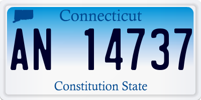 CT license plate AN14737