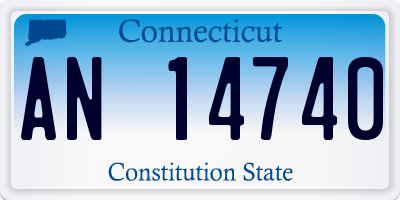 CT license plate AN14740