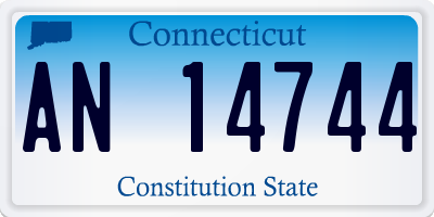 CT license plate AN14744