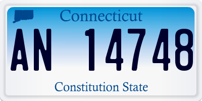 CT license plate AN14748