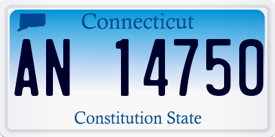 CT license plate AN14750