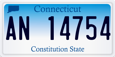 CT license plate AN14754