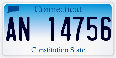 CT license plate AN14756