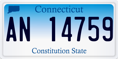 CT license plate AN14759