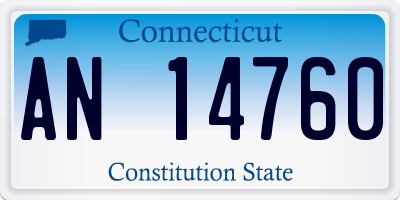 CT license plate AN14760