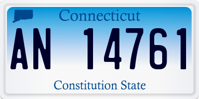 CT license plate AN14761