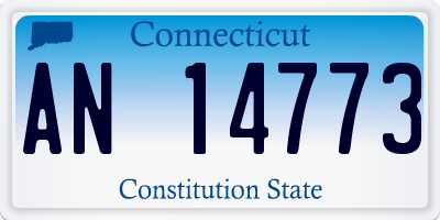 CT license plate AN14773