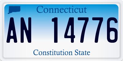 CT license plate AN14776