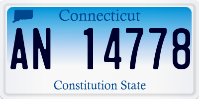CT license plate AN14778