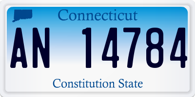 CT license plate AN14784