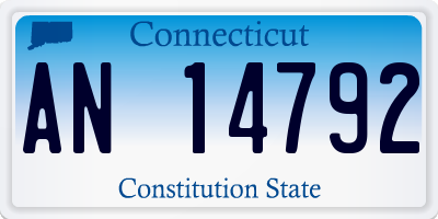 CT license plate AN14792
