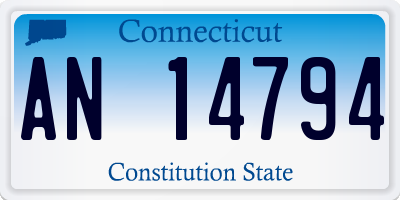 CT license plate AN14794