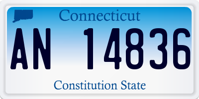 CT license plate AN14836