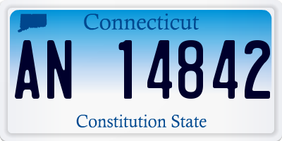 CT license plate AN14842