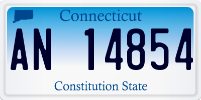 CT license plate AN14854