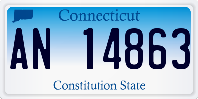 CT license plate AN14863