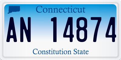 CT license plate AN14874