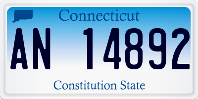 CT license plate AN14892
