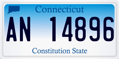 CT license plate AN14896