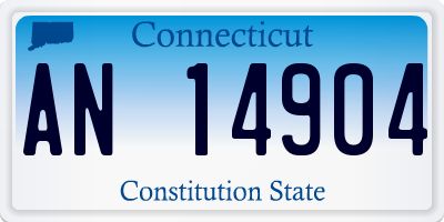 CT license plate AN14904
