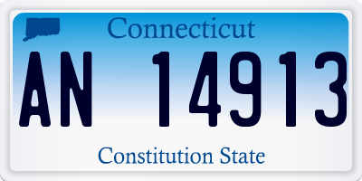 CT license plate AN14913