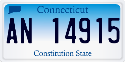 CT license plate AN14915
