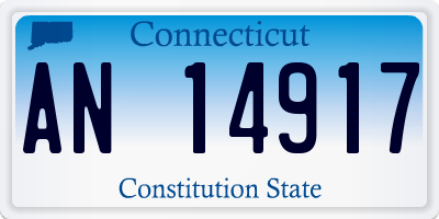 CT license plate AN14917