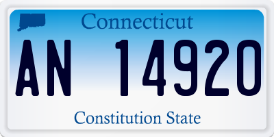 CT license plate AN14920