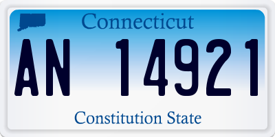 CT license plate AN14921