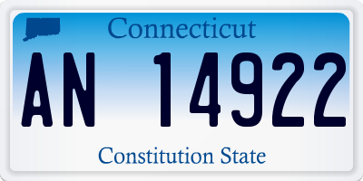 CT license plate AN14922