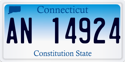 CT license plate AN14924