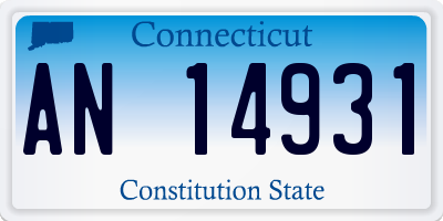 CT license plate AN14931