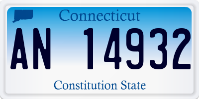 CT license plate AN14932