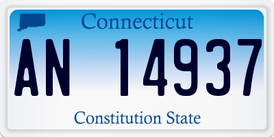 CT license plate AN14937