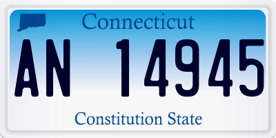 CT license plate AN14945