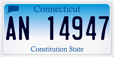 CT license plate AN14947