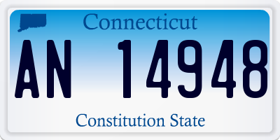 CT license plate AN14948