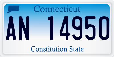 CT license plate AN14950