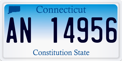 CT license plate AN14956