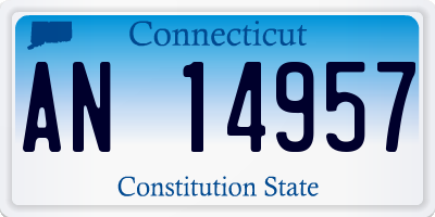CT license plate AN14957