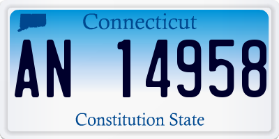 CT license plate AN14958