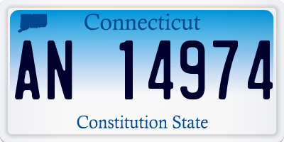 CT license plate AN14974