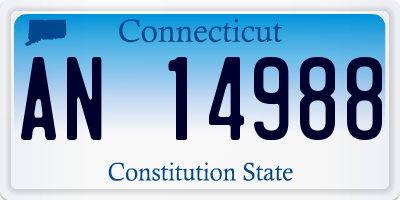 CT license plate AN14988
