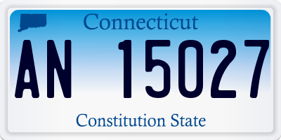 CT license plate AN15027