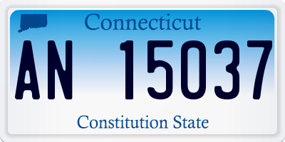 CT license plate AN15037